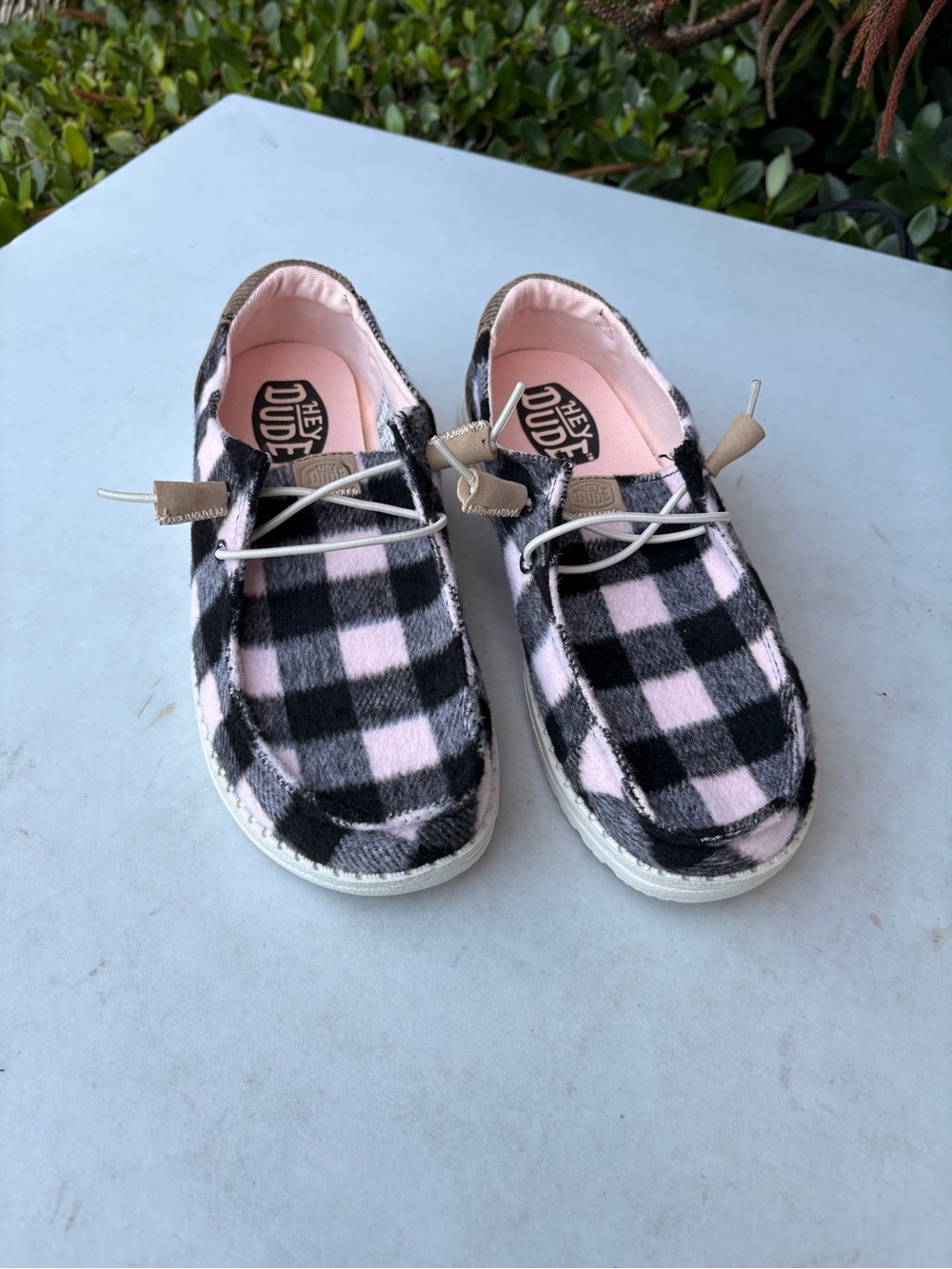 Hey Dude Wendy Buffalo Plaid Slip-On Shoes Womens Size: 7